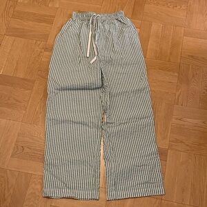 ASOS Green and White Striped Pants